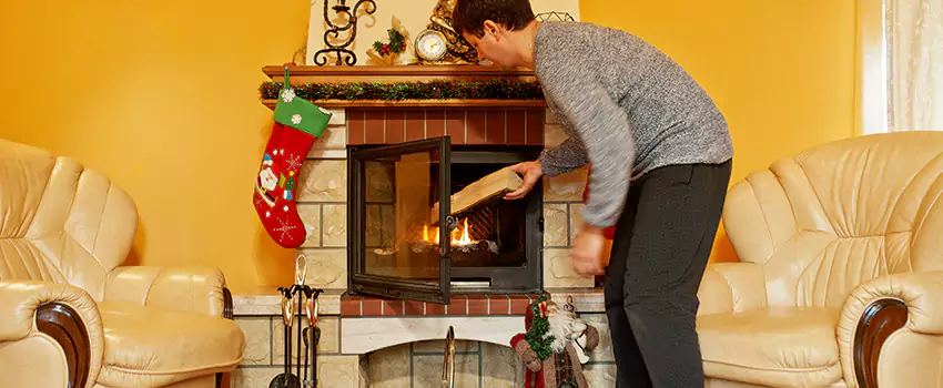 Rusted Metal Fireplace Restoration in Pinellas Park, Florida